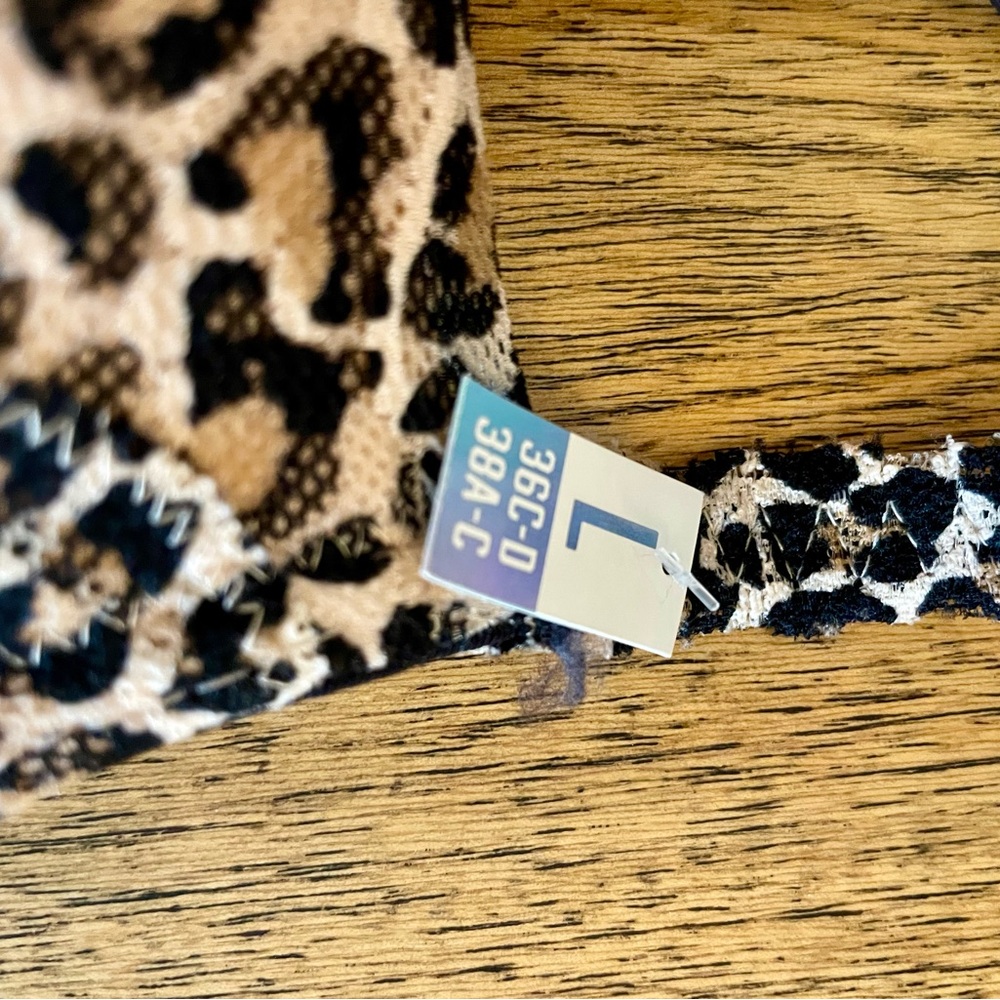 PINK Brown and Black Leopard Print Full-Coverage Bra NWT - Picture 3 of 4